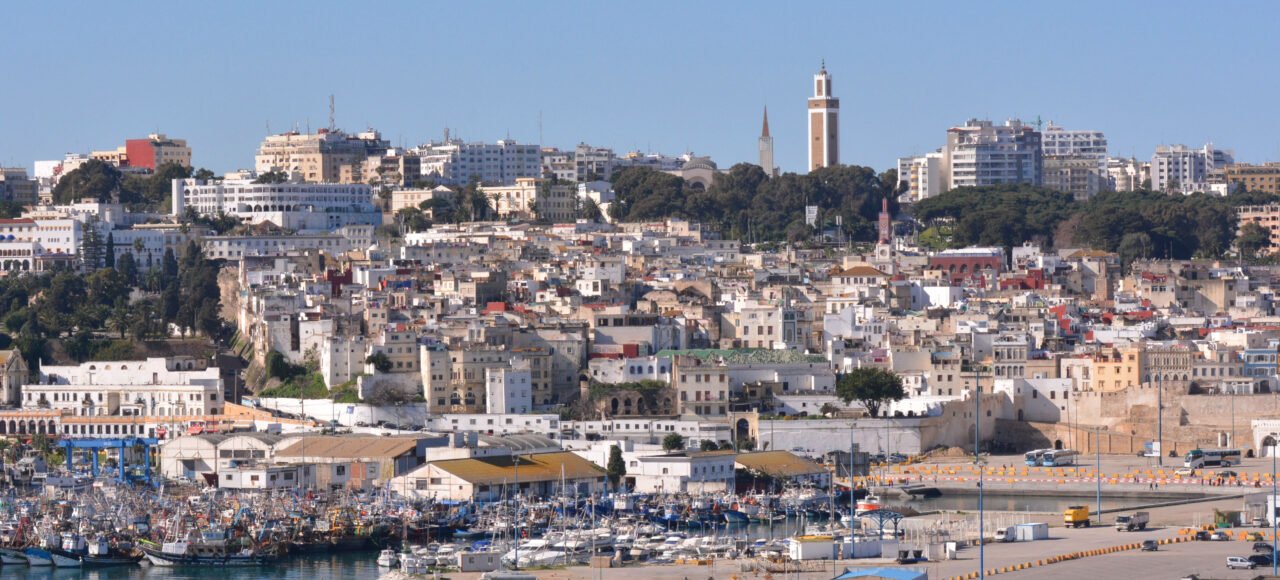 Tangier coastal skyline Morocco